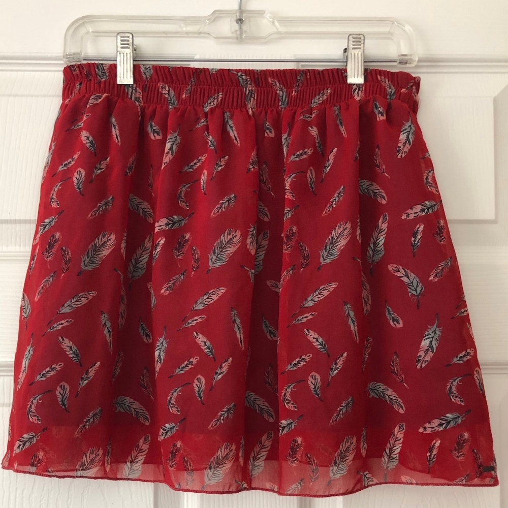 Boho Feather Mini Skirt